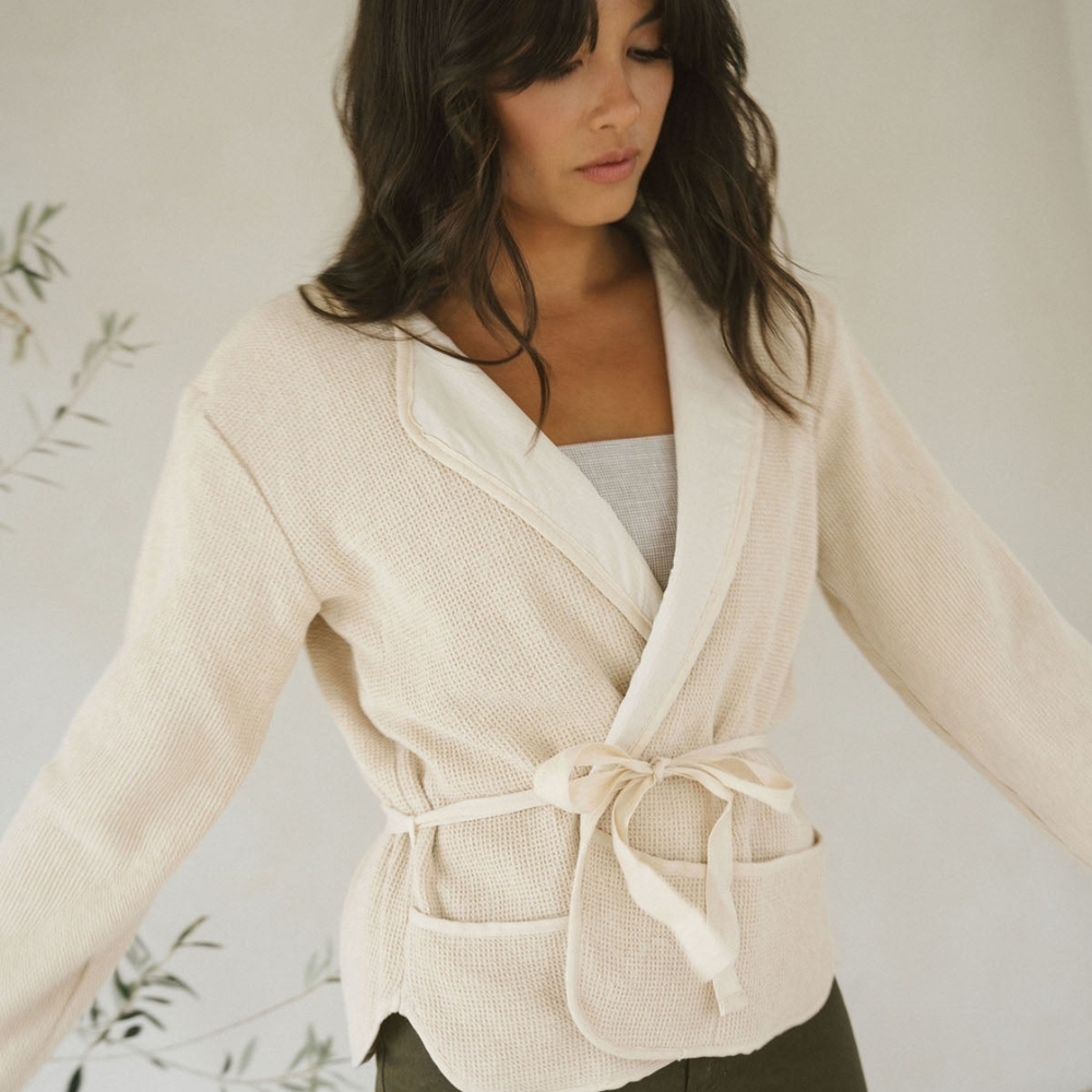 Women's Cream Wrap Jacket